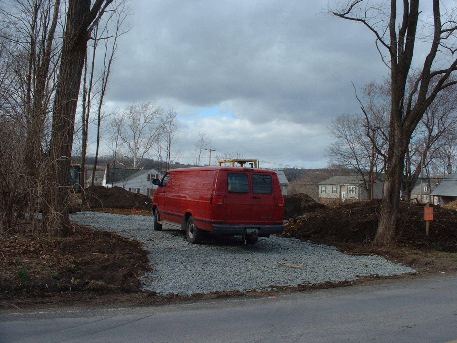 The driveway base consists or six inches of two inch stone.
