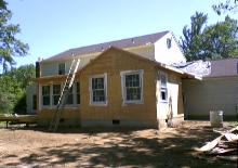 It's important to get the house closed up asap. so the next step is the roofing, and siding.