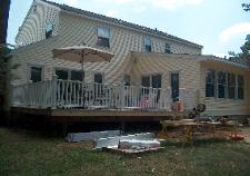 Another view of the deck, and the new siding...Looks Great!