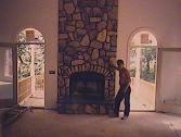 cultured stone fireplace